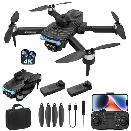 4K HD Dual Camera Foldable Drone – WiFi FPV RC Quadcopter with One-Key Start & Headless Mode (Ideal for Kids & Beginners)