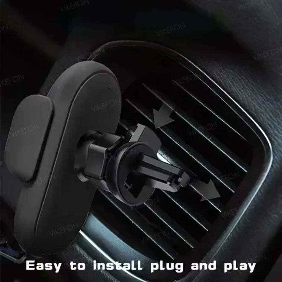 360° Rotating Wireless Car Charger with Automatic Clamping and Infrared Induction for iPhone 16/15/14/13 and Samsung Galaxy S24