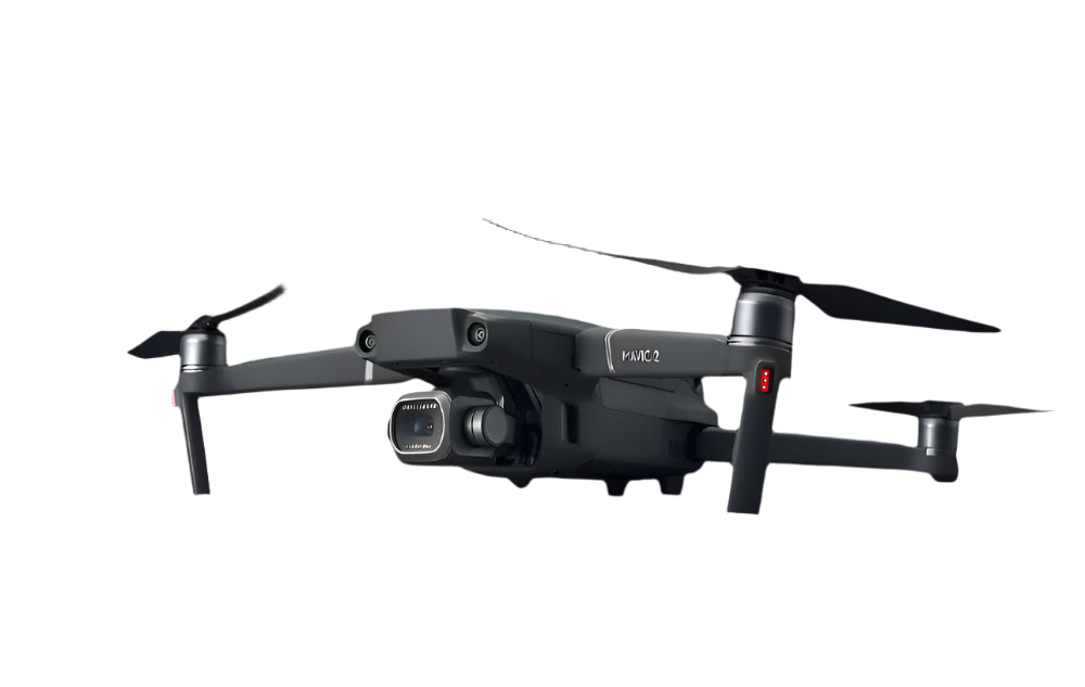 Gray drone on a dark background