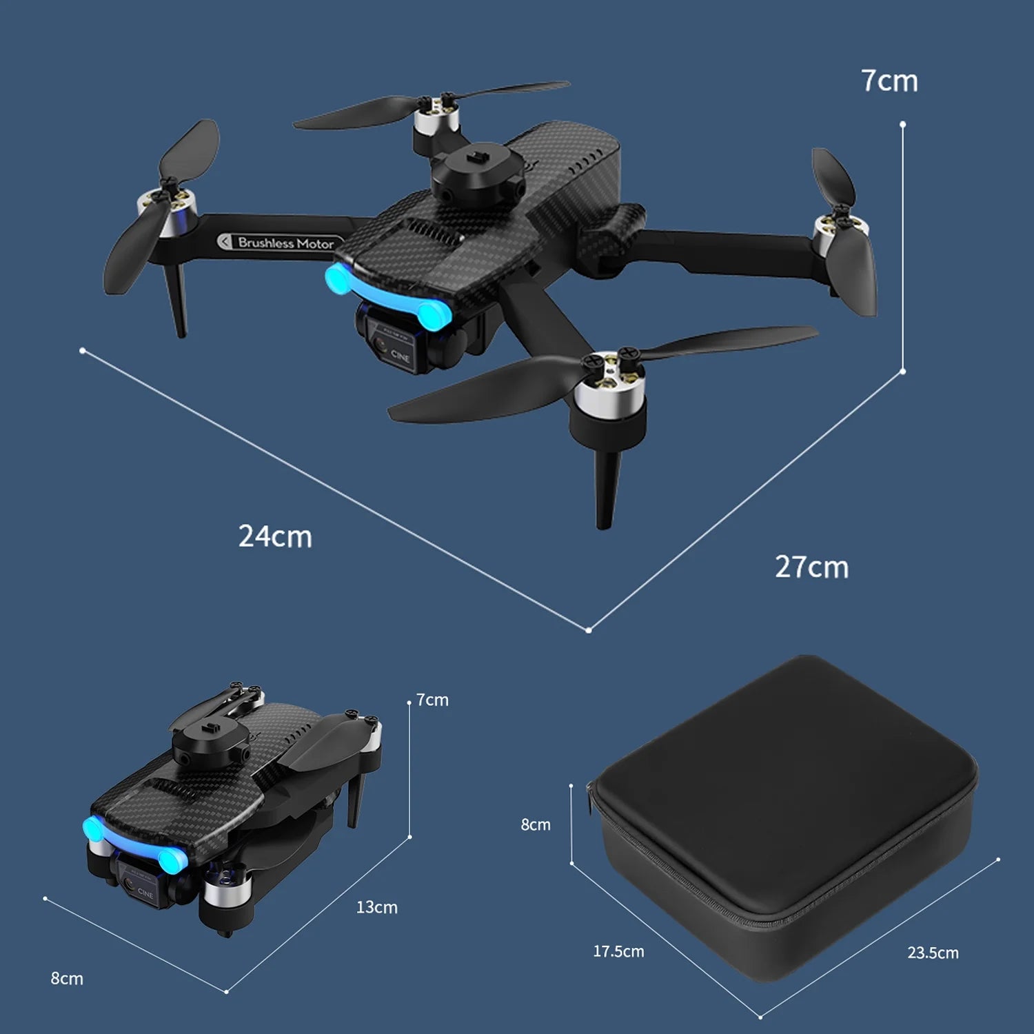 4K HD Dual Camera Foldable Drone – WiFi FPV RC Quadcopter with One-Key Start & Headless Mode (Ideal for Kids & Beginners)